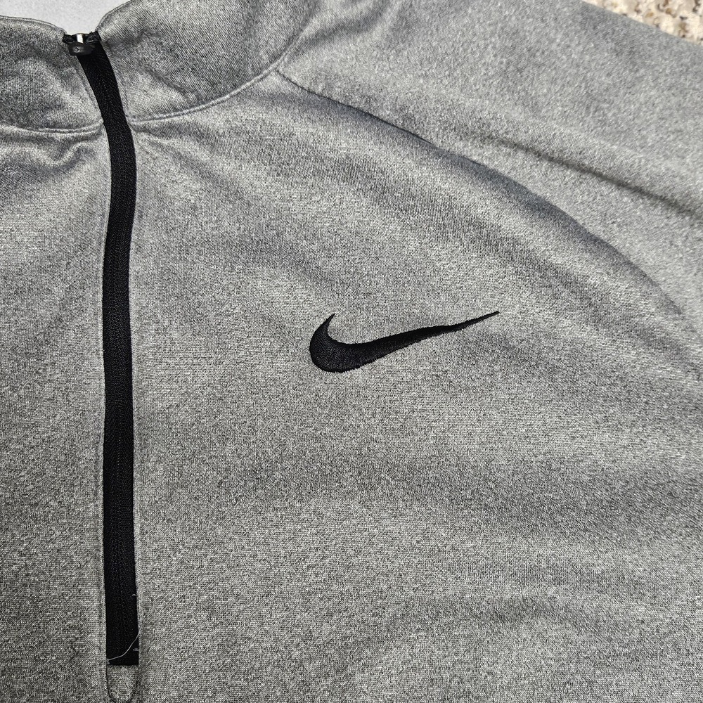 Nike‎ Mens Dri-Fit Pullover X-Large Gray 1/4 Zip Long Sleeve Training Activewear - Picture 4 of 5